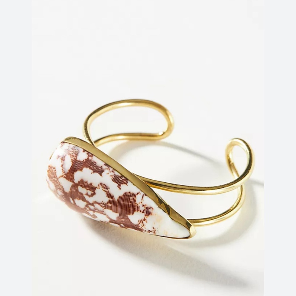Anthropologie Lena Bernard Shell Bangle